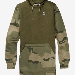 Burton Oak Long Pullover Hoodie- Green Camo- Large